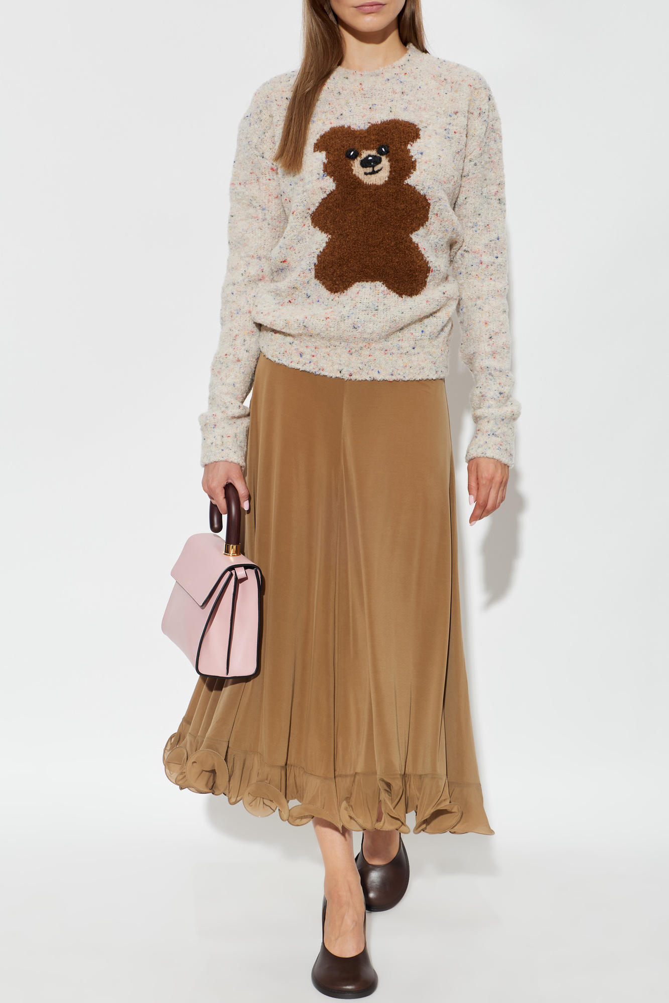 MOSCHINO(40)パイソン柄ニット カシミヤ、シルク混 フリンジ Moschino Sweater with bear motif | Women's | Vitkac